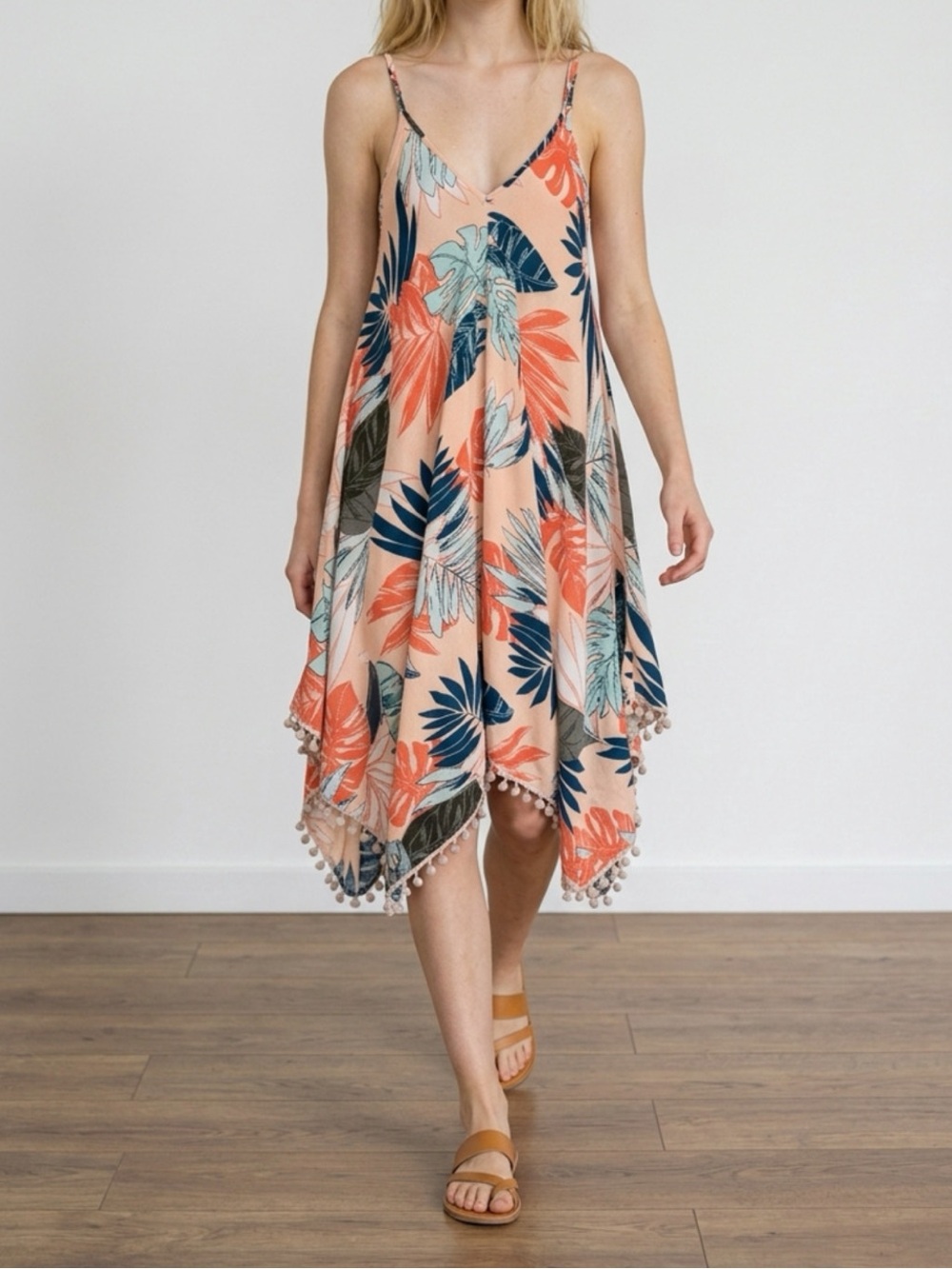 GOA Beachwear By Japna Vintage Floral Flowy Summer Dress. Sz S